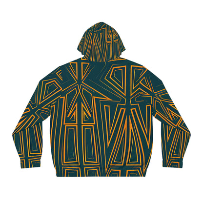 GREEN SKETCH ZIP HOODIE MEN'S