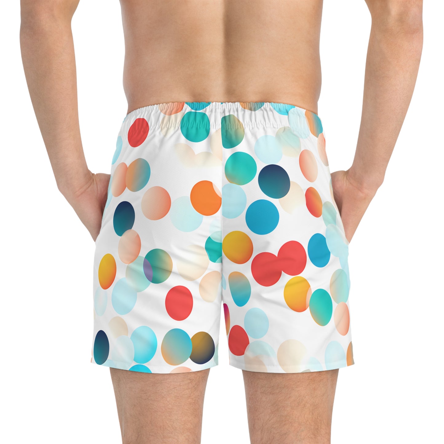 CIRCLES WHITE SWIM TRUNKS