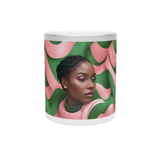 PAG SWIRLY BACK METALLIC MUG (SILVER\GOLD)
