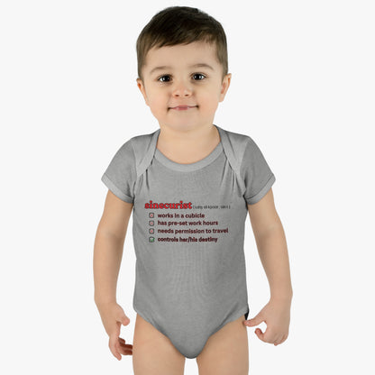SINECURIST CHECK BOX INFANT BODYSUIT - UNISEX