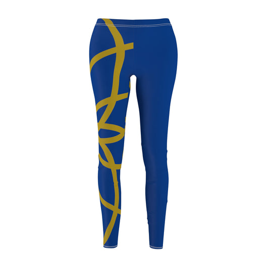 SGR  SPIRALS GOLD BLUE RT LEGGINGS