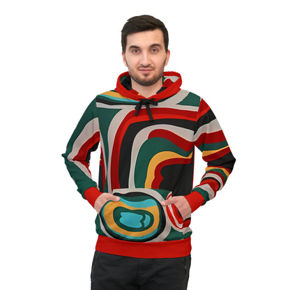 BOLD STROKES RED PULLOVER ATHLETIC HOODIE UNISEX