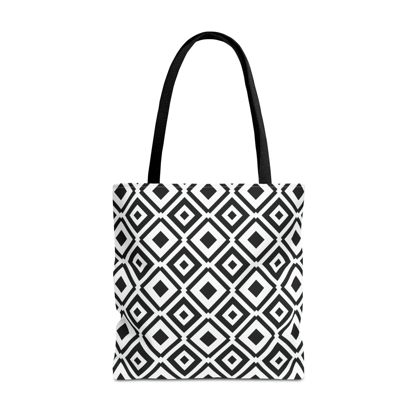 DIAMONDS BLACK WHITE TOTE BAG