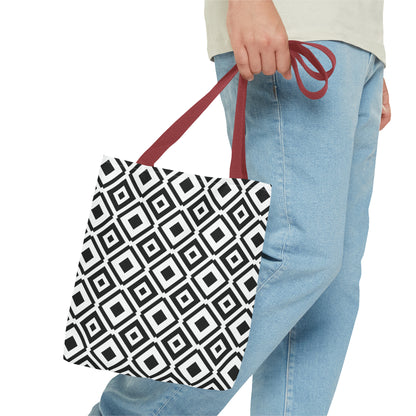 DIAMONDS BLACK WHITE TOTE BAG