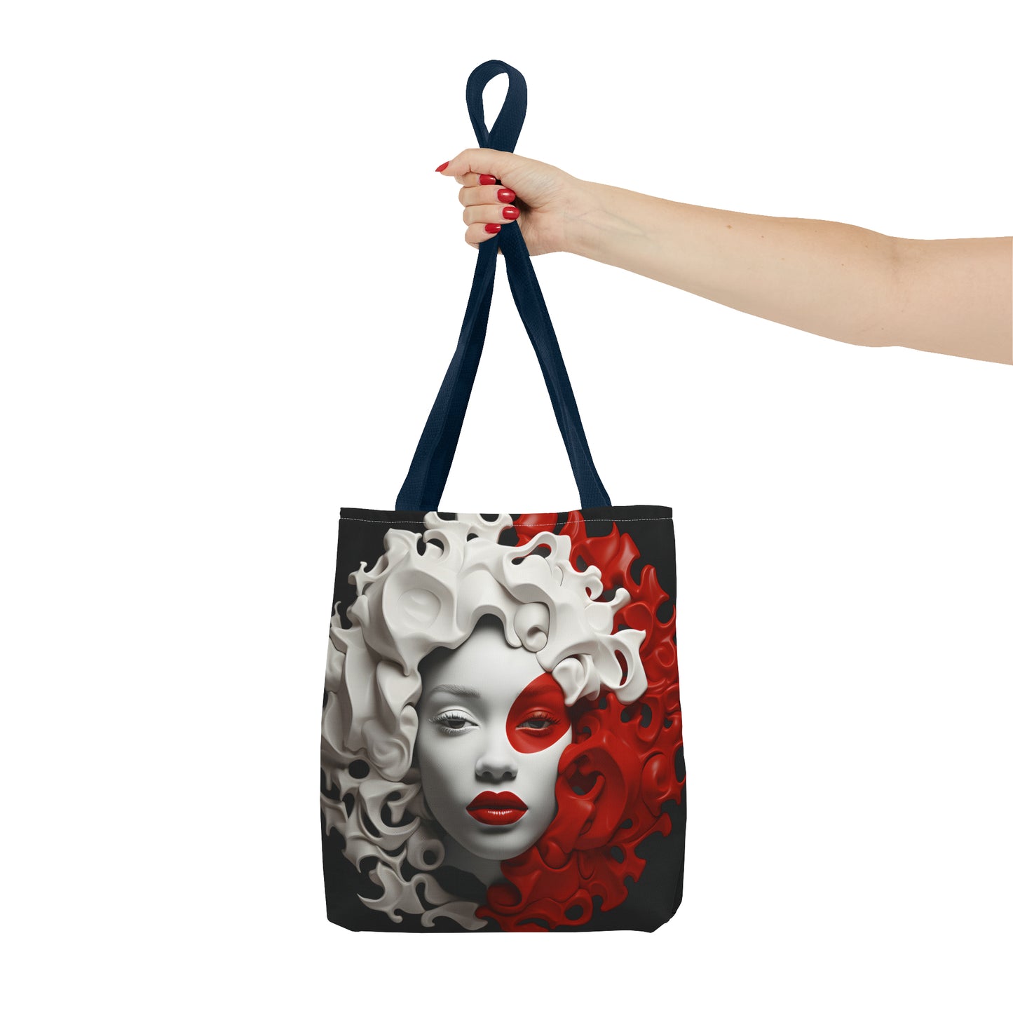 CRIMSON CURLS TOTE BAG