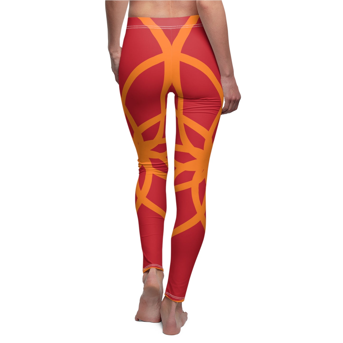 SPIRALS ORANGE RED LEGGINGS