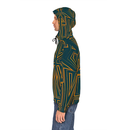 GREEN SKETCH ZIP HOODIE MEN'S