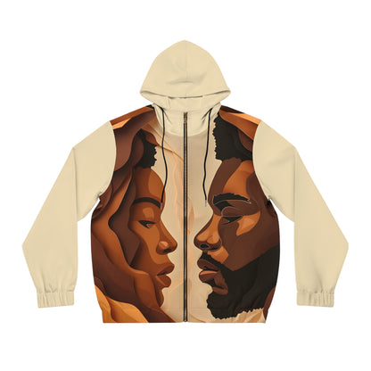 L-O-V-E LIGHT WEIGHT BEIGE ZIP HOODIE MEN'S