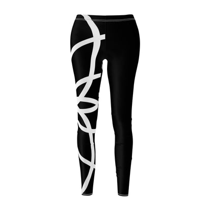 SPIRALS WHITE BLACK LEGGINGS