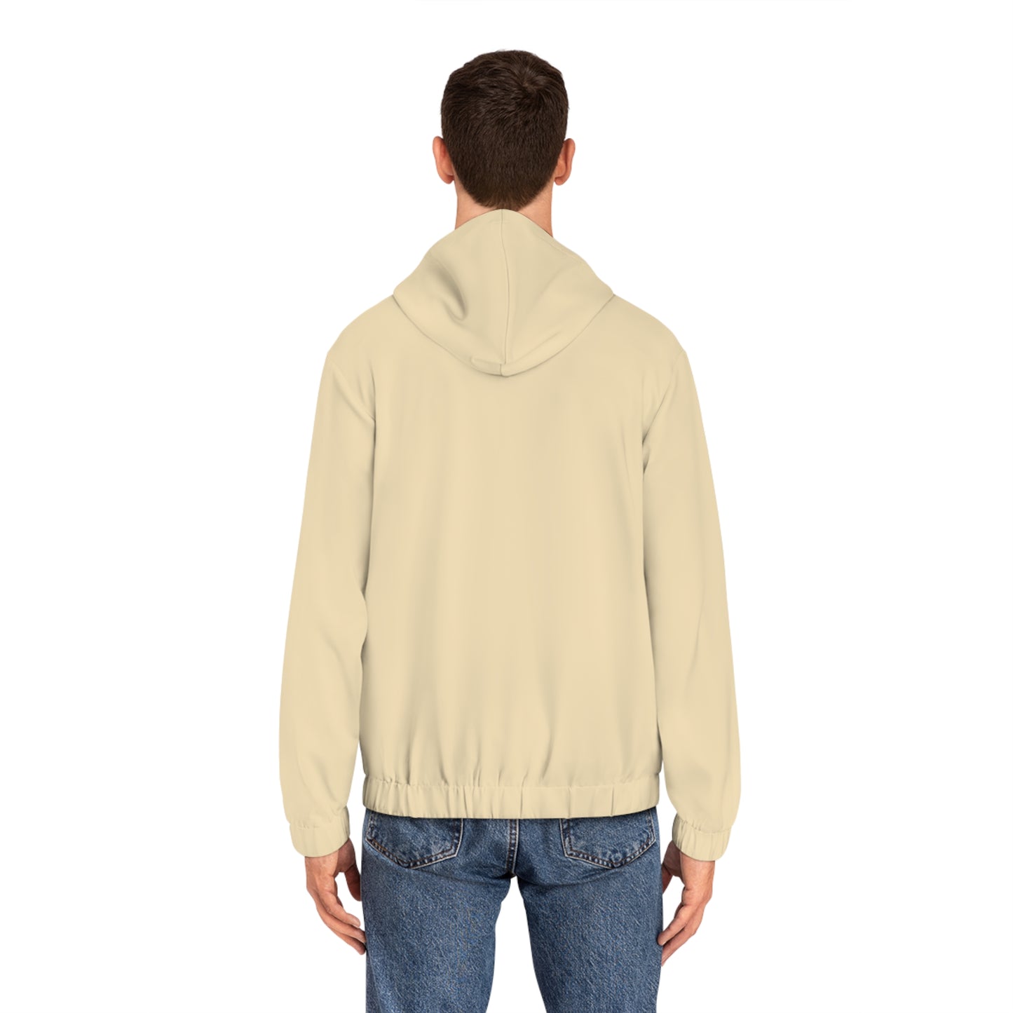 RUSTIC EYES LIGHT WEIGHT BEIGE ZIP HOODIE MEN'S