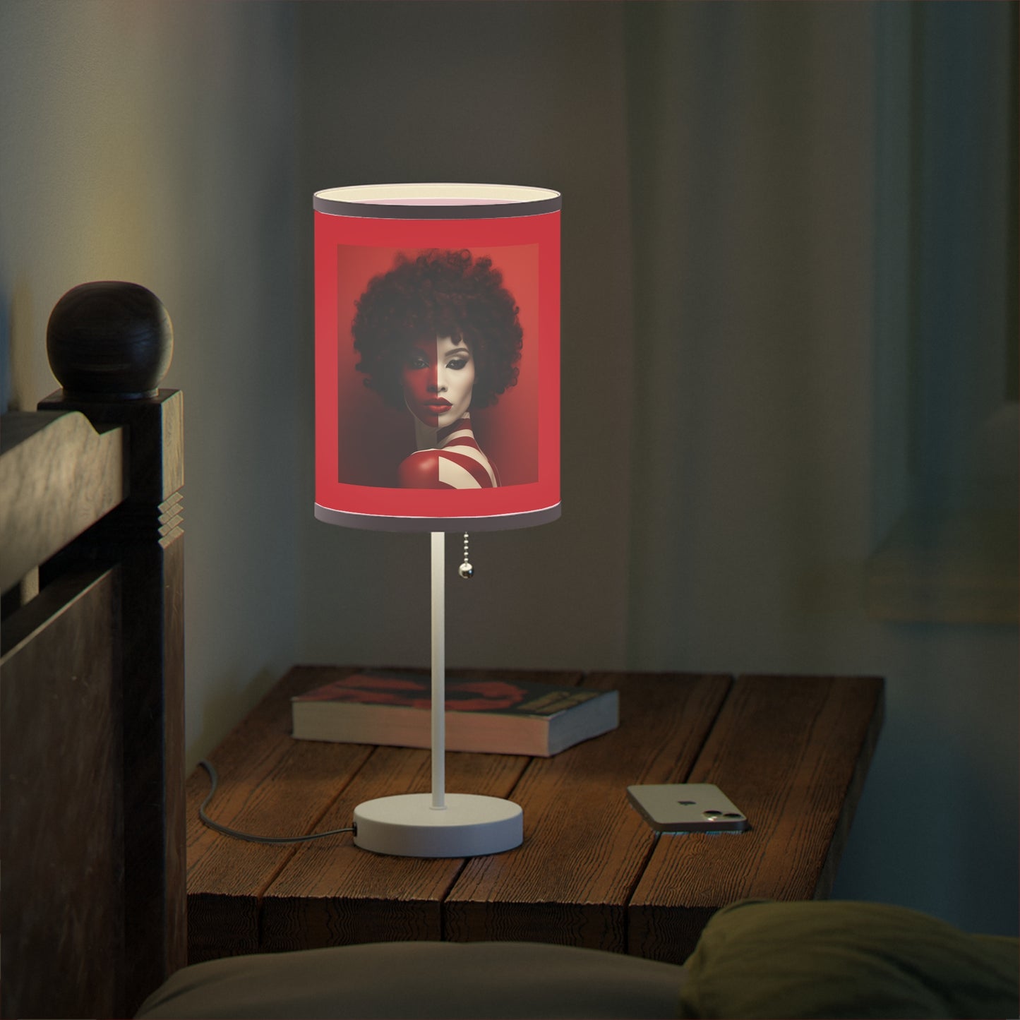 DEL CRIMSON SYMMETRY LAMP ON A STAND, US|CA PLUG