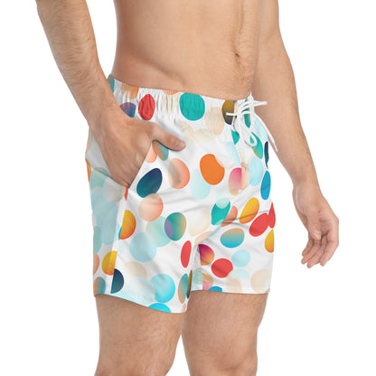 CIRCLES WHITE SWIM TRUNKS