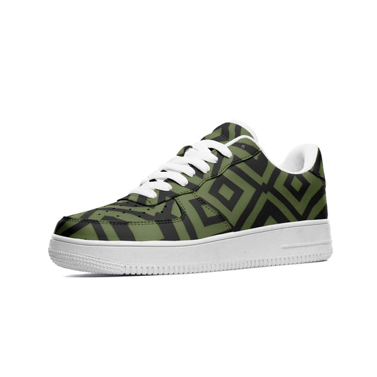 GREEN DIAMONDS UNISEX LEATHER SNEAKERS