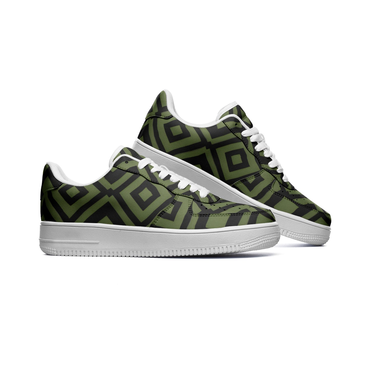 GREEN DIAMONDS UNISEX LEATHER SNEAKERS