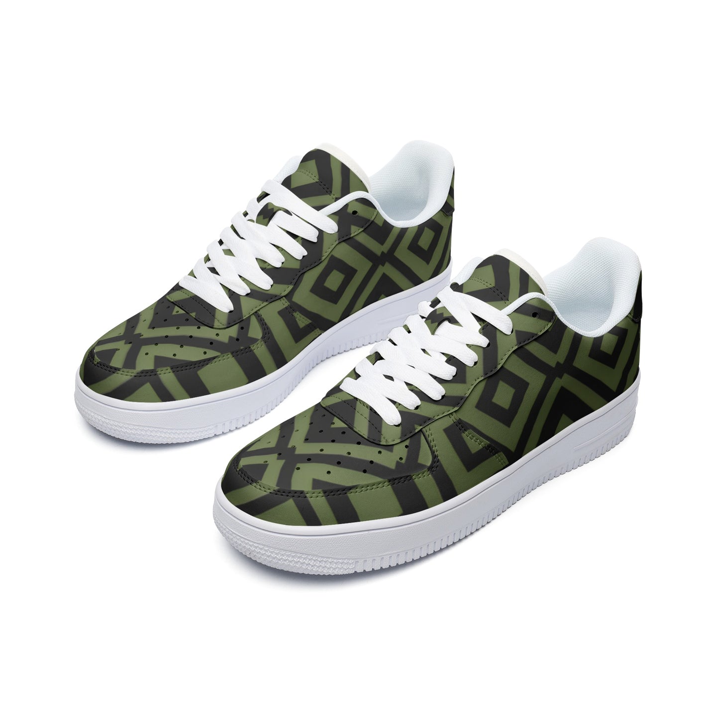 GREEN DIAMONDS UNISEX LEATHER SNEAKERS