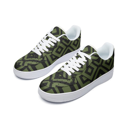GREEN DIAMONDS UNISEX LEATHER SNEAKERS