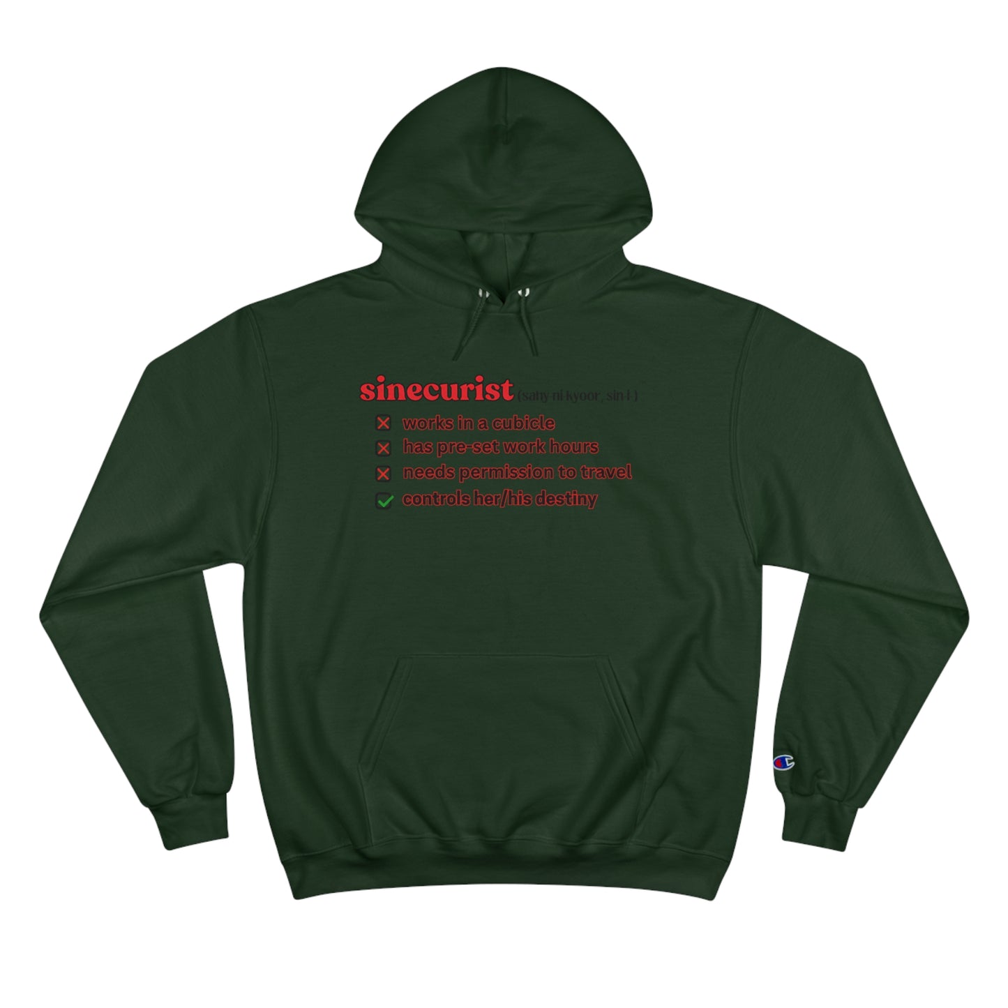 SINECURIST CHECK BOX HOODIE - UNISEX