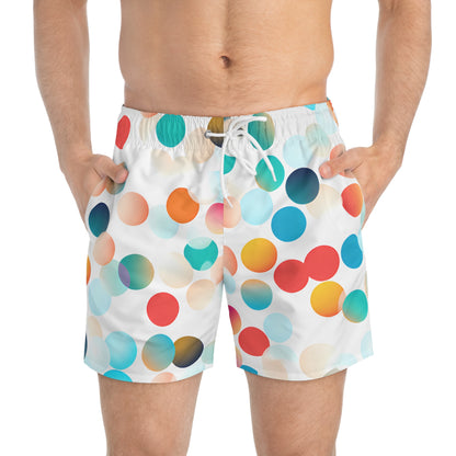 CIRCLES WHITE SWIM TRUNKS