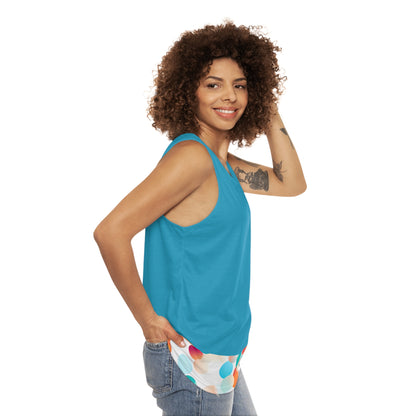 CIRCLES TURQ TRIM TANK