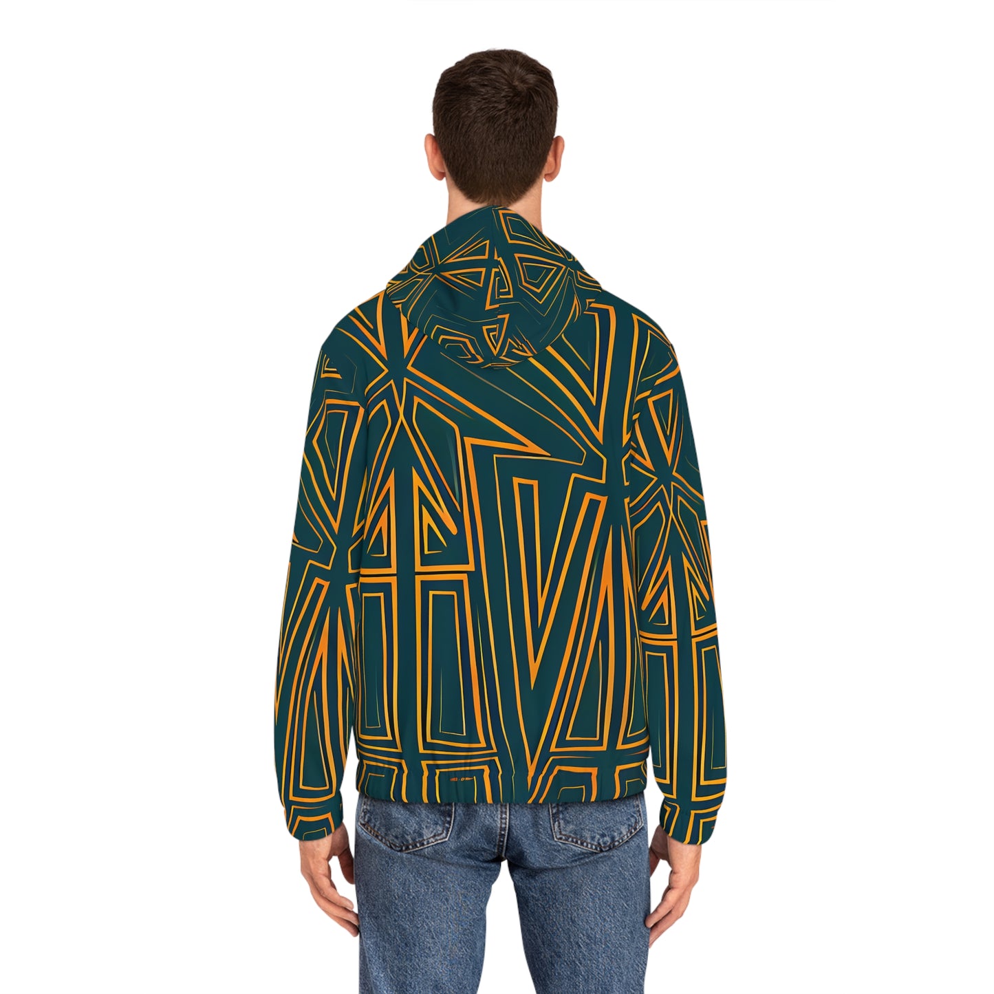 GREEN SKETCH ZIP HOODIE MEN'S