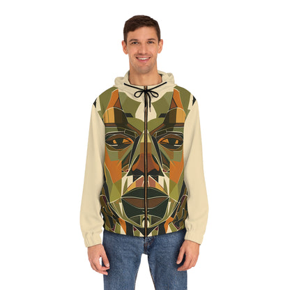 RUSTIC EYES LIGHT WEIGHT BEIGE ZIP HOODIE MEN'S