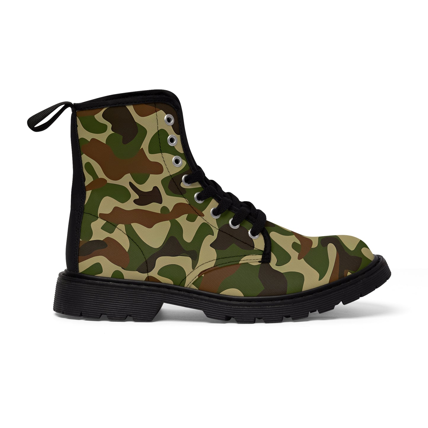 CAMOUFLAGE MEN'S CANVAS BOOTS