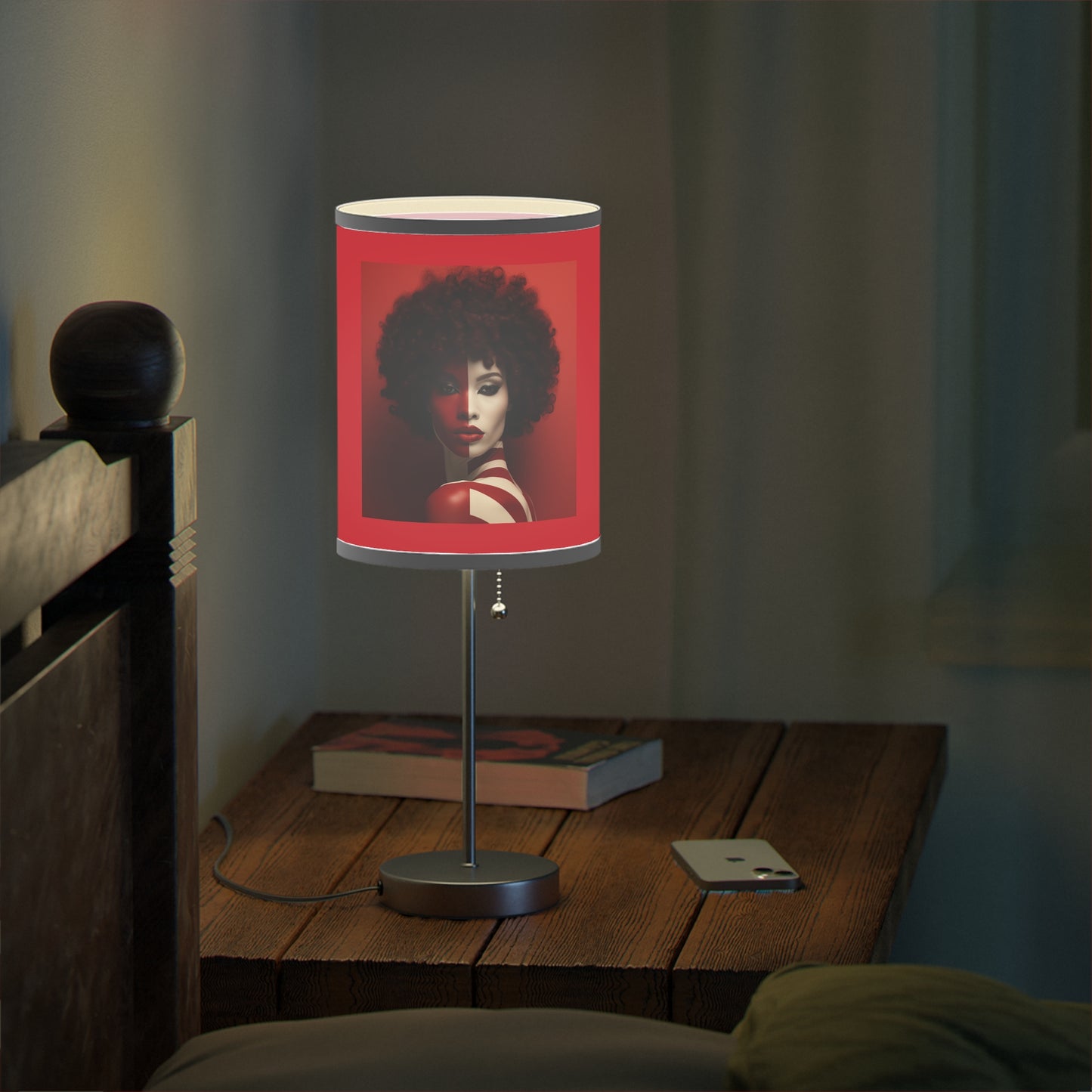 DEL CRIMSON SYMMETRY LAMP ON A STAND, US|CA PLUG