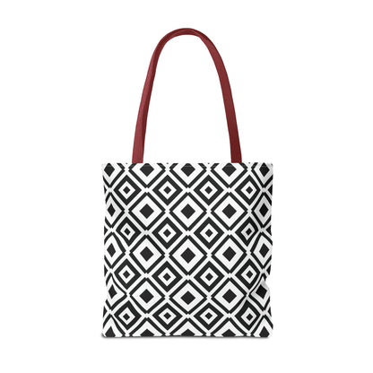 DIAMONDS BLACK WHITE TOTE BAG