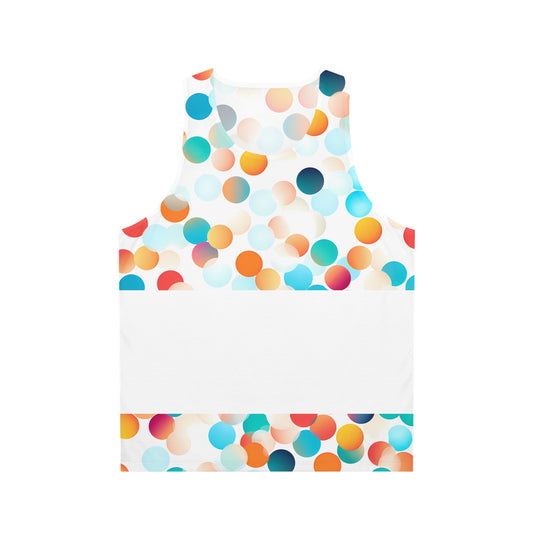 CIRCLES TOP/BOT WHITE TANK