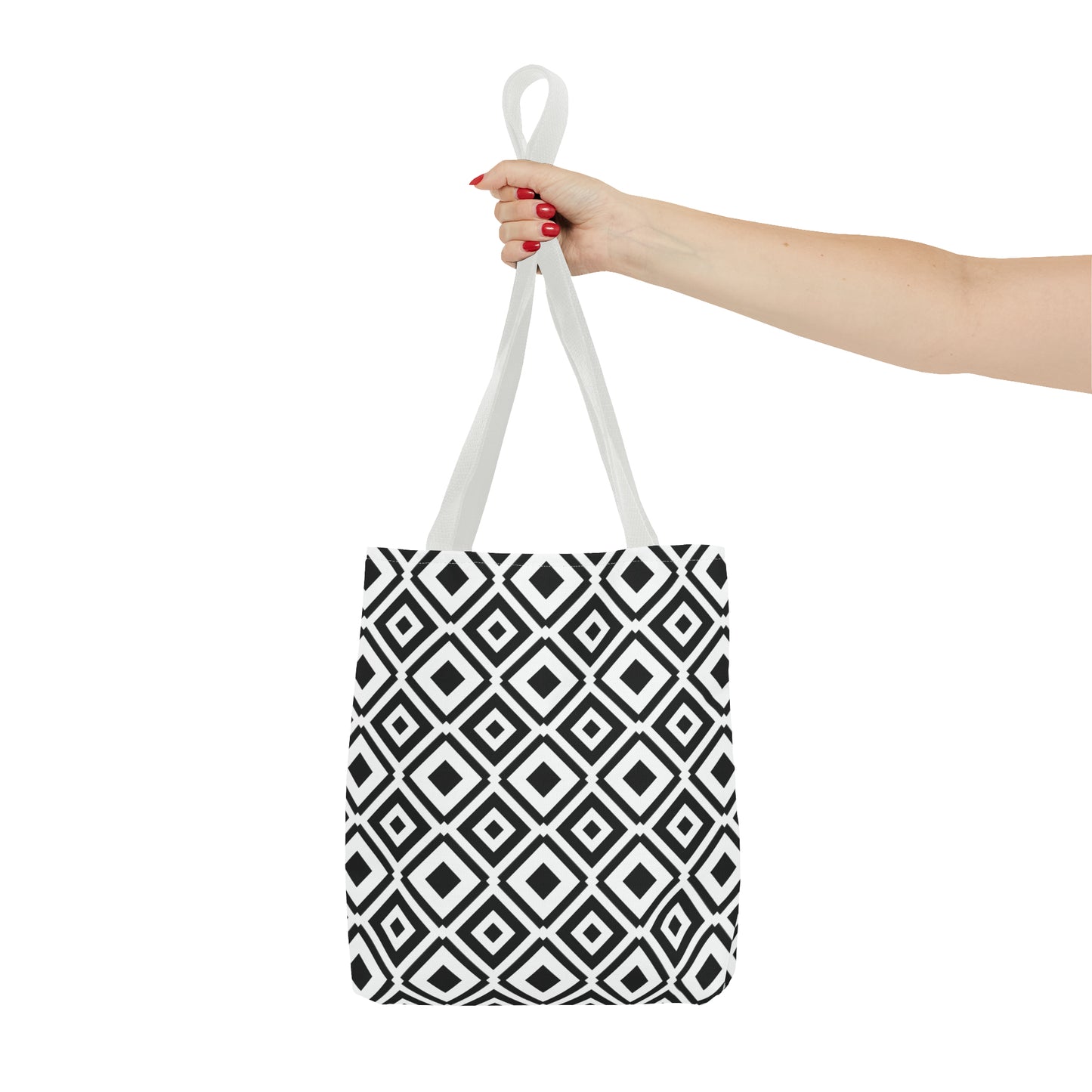 DIAMONDS BLACK WHITE TOTE BAG