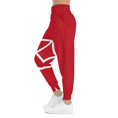 DEL SPIRALS WHITE RED RT JOGGERS