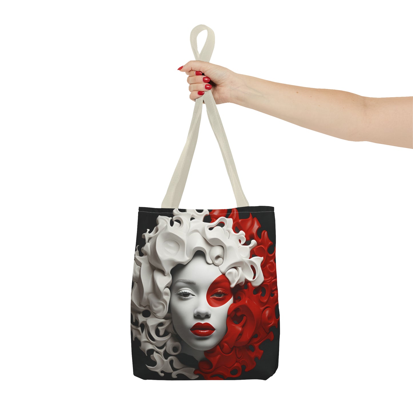 CRIMSON CURLS TOTE BAG