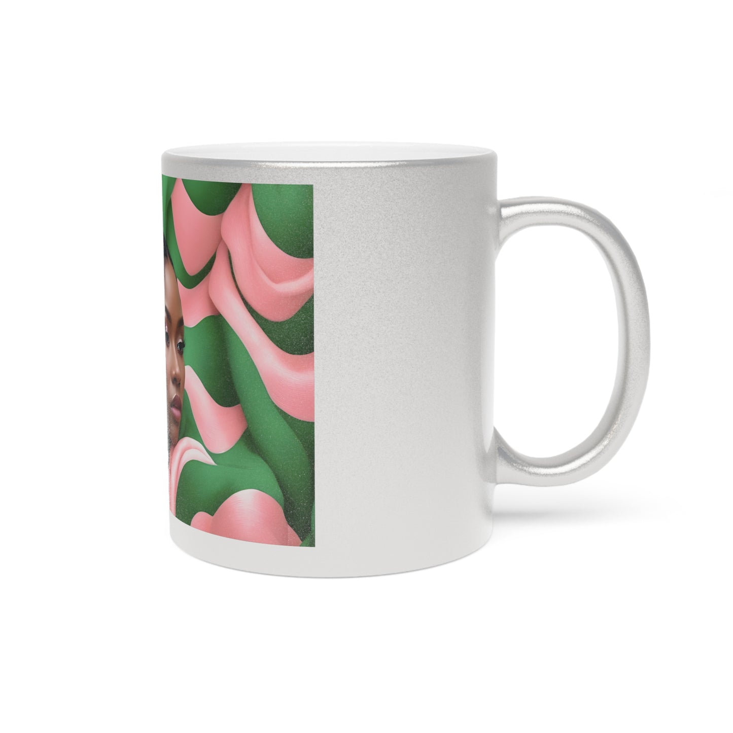 PAG SWIRLY BACK METALLIC MUG (SILVER\GOLD)