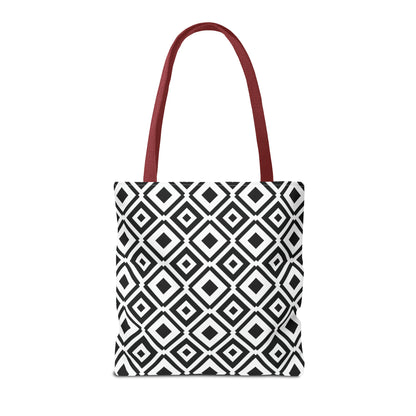 DIAMONDS BLACK WHITE TOTE BAG
