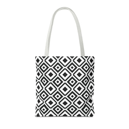 DIAMONDS BLACK WHITE TOTE BAG