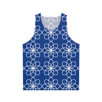 ZET  SPIRALS WHITE BLUE TANK