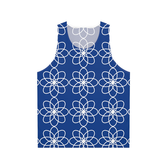 ZET  SPIRALS WHITE BLUE TANK