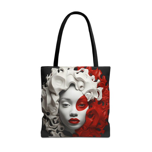 CRIMSON CURLS TOTE BAG