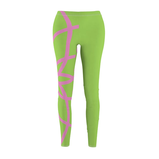 PAG  SPIRALS PINK GREEN RT LEGGINGS