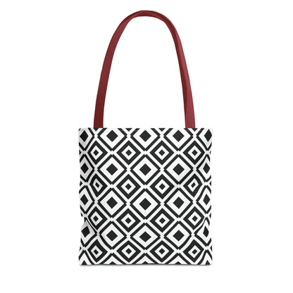 DIAMONDS BLACK WHITE TOTE BAG