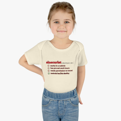 SINECURIST CHECK BOX INFANT BODYSUIT - UNISEX