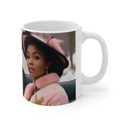 PAG PINK AND GREEN FOUNDERS' MUG - CERAMIC MUG 11OZ
