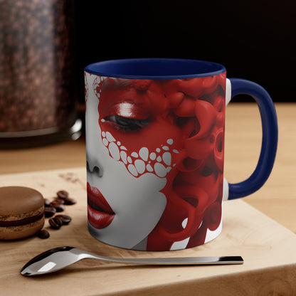 DEL LADY CRIMSON MUG CERAMIC - MUG 11OZ