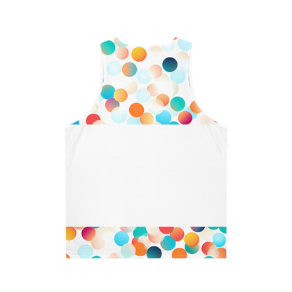 CIRCLES TOP/BOT WHITE TANK