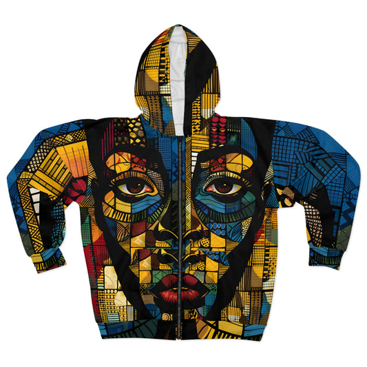 STAINED GLASS UNISEX ZIP HOODIE