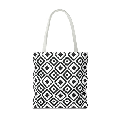 DIAMONDS BLACK WHITE TOTE BAG