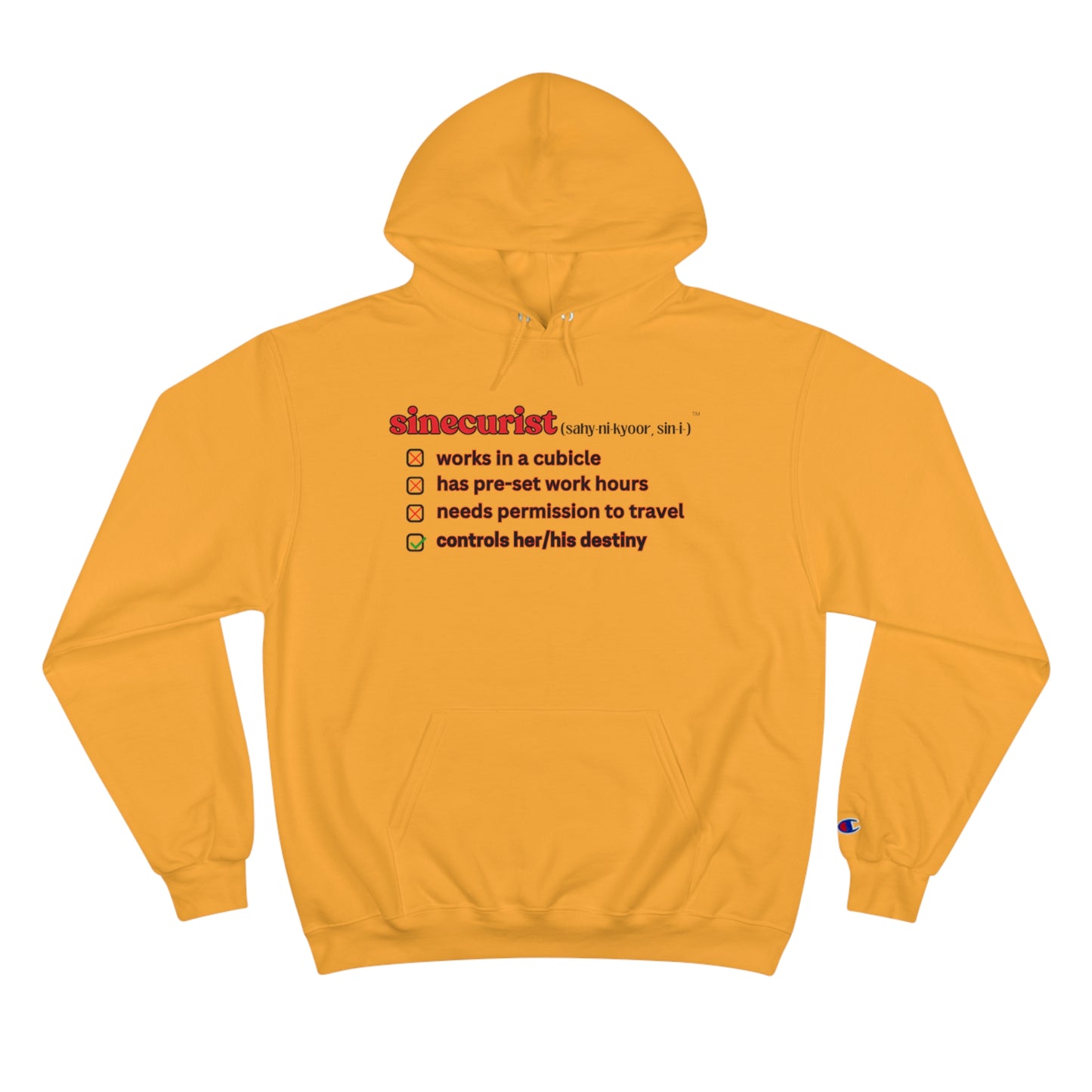 SINECURIST CHECK BOX HOODIE - UNISEX