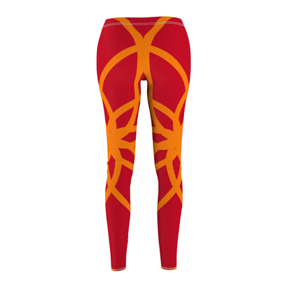 SPIRALS ORANGE RED LEGGINGS