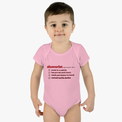 SINECURIST CHECK BOX INFANT BODYSUIT - UNISEX