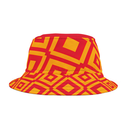 KC CHIEFS RED TOP MOTIF TILE BUCKET HAT UNISEX